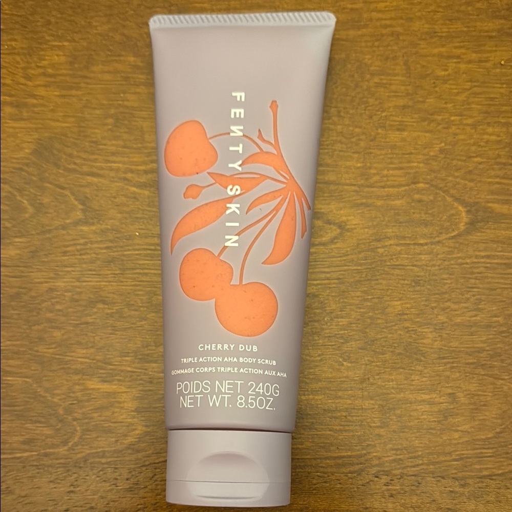 Fenty Beauty Gray and Orange Exfoliant & Scrub